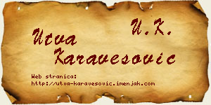 Utva Karavesović vizit kartica